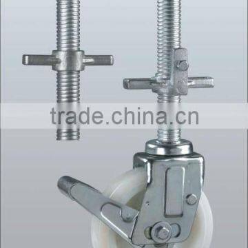 adjustable scaffolding caster with nylon wheel