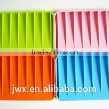 Beautiful silica gel soap dish in stock China factory direct sale