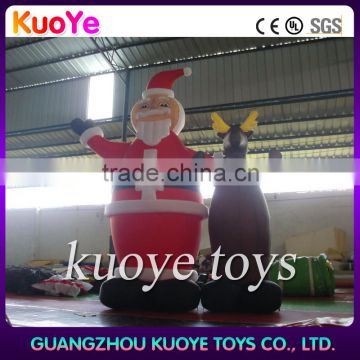 inflatable giant santa and moose,big inflatable christmas toys,inflatable large santa toys