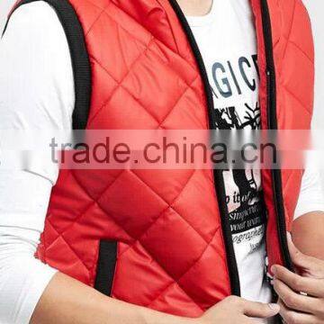 fashion design sleeveless winter colorful men down coat