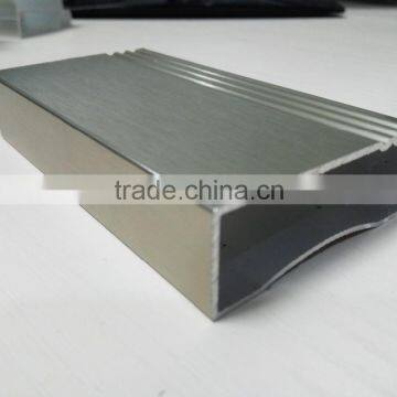 6063 T5 Aluminum Kitchen Cabinet Door Profile With Brush Silver, Sandbalsting Champagne Colors photo-4
