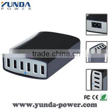 6 Port USB Mobile Phone Charger 10V 12A Output Charger