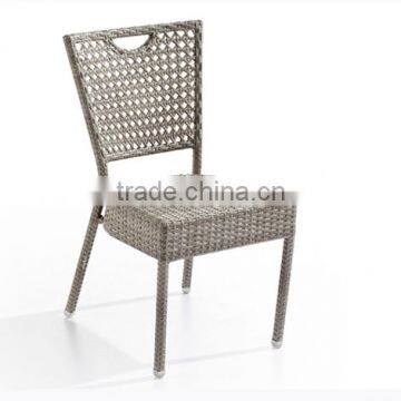 aluminum side rattan chair for dining chair