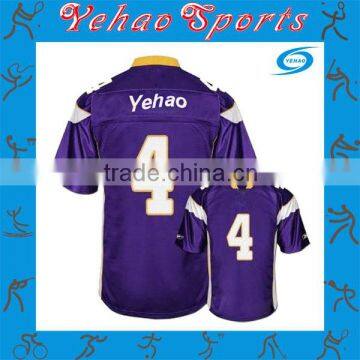 Purple color with energetic sublimation football jersey on hot sale