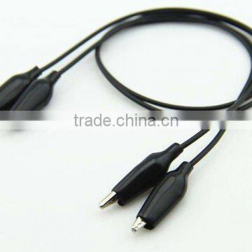 Black color small alligator clip cable/Crocodile clip cable