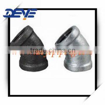 Malleable iron 45Deg Elbows Black Iron or Galvanized iron ANSI/BS/DIN standard