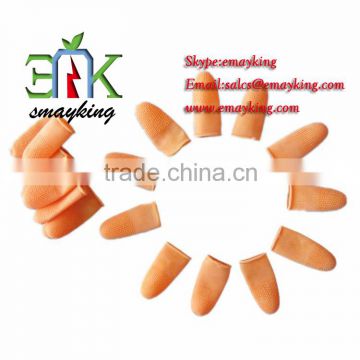 ESD anti-slip textured orange finger cots for industry