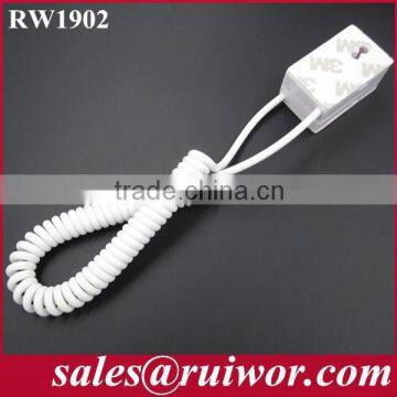 Mechanical protection set out magnetic cable holder used in retail store sample window
