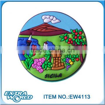 cartoon 3d Sicila pvc fridge magnet