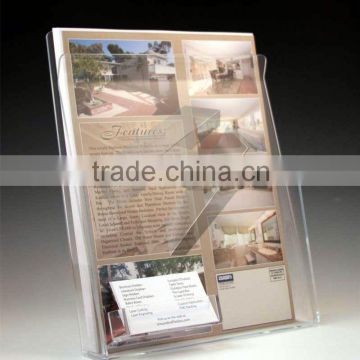 Hot Sale transparent acrylic magzine rack in Artificial Design