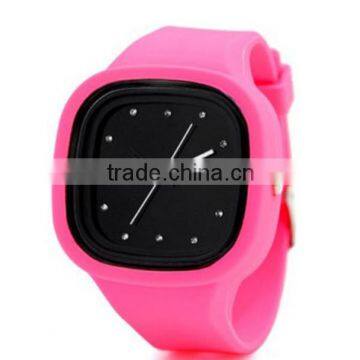 Bright Color Fashionable Square Case Silicone Rubber Watch photo-2