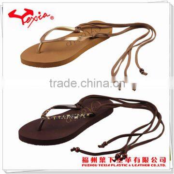 Slipper with ankle strap for lady