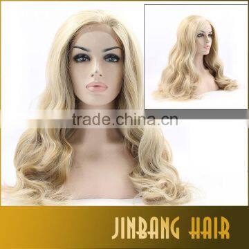 2016 High Quality Blonde Long Loose Curl Synthetic Lace Front Wigs Heat Resistant Lace Front Wigs photo-4