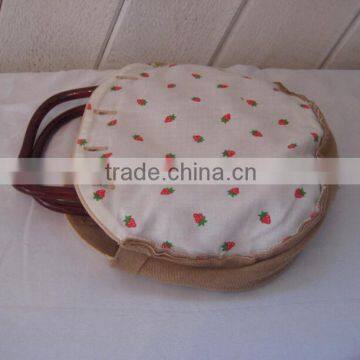 Bermuda Bag, Reversable Purse, Vintage Beige Fabric Handbag, Bags and Purses, Pocket Handbag photo-5
