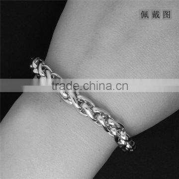 Kindy Jewelry JCB0238 Natural Color 316l Stainless Steel Chain Bracelet for Men Supplier's Choice photo-4