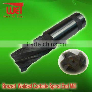 Brazed Welded Carbide Spiral carbide End Mill