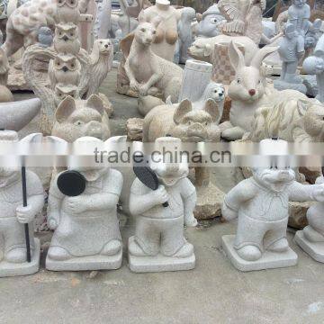 Stone animal carving and sculpture for garden