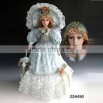 Modern and new home decoration doll 22'' porcelain dolls victoria Doll Collecction christmas decoration dolls