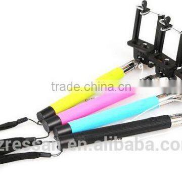 Basecent cable monopod new fashion telescopic sefie stick monopod selfie stick monopod