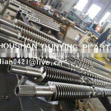 bimetallic screw barrel pvc conical double screw barrel