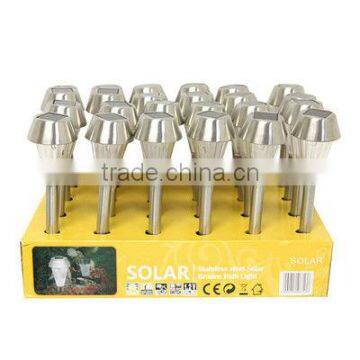 Outdoor Garden Stainless Steel Landscape Lawn Mini Solar Lights Lamp