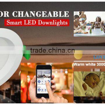 Zigbee technology Wifi router link APP operation smart rgbw led downlight