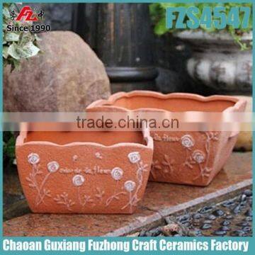 garden planters wholesale with flower pattern