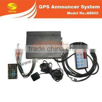 GPS automated multimedia bus announcer system
