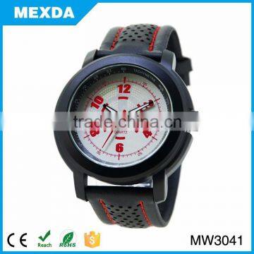 Men leather watch with Japanese movement