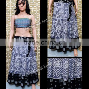 Exclusive New Design Bandhej Beach Wrap Skirts from India