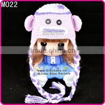 wholesale winter handmade crochet monkey hat for baby