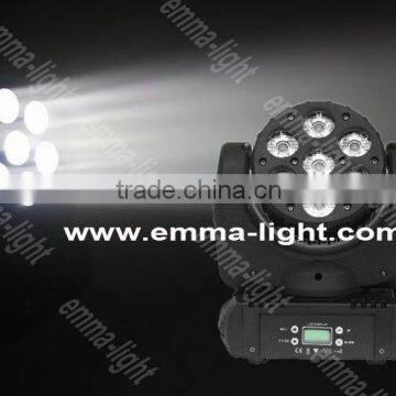 high power Osram LED dmx512 beam dj light 7 x 12w led moving head light