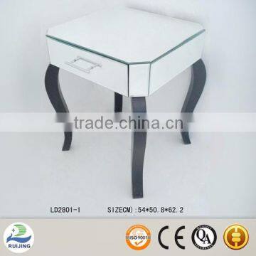 Mirror furniture drawers end table