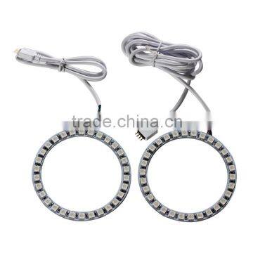 80MM Halo Rings Kit Lights 24 SMD 5050 LED Auto Headlamp DC12V Single Color Angel Eyes