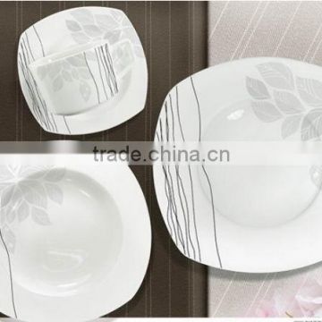 Fine porcelain pakistan style square dinner set china wholesale