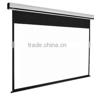 84 Inch Matte White Projection Wall Mount Manual Screen With Self-locking photo-2