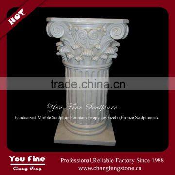 Western Style Hand Carved Outdoor Decorative Stone Roman Pillar Design