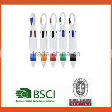 Ballpoint Pen Office Stationary Pen 4 Colors in 1 Retractable Ball Pen