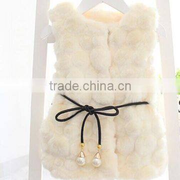 fashion vest outerwear girl fake fur vest