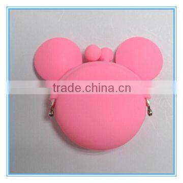 mouse shape silicone coin holder gift pouch