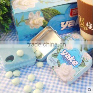 Mint candy with tin box