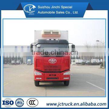 Economical FAW food meat fish vegetable transportation freezer truck body