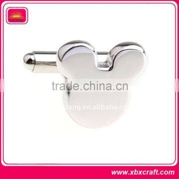 Polished and Ornament Silver Plated Cufflinks photo-4