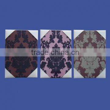 three pieces decorative pattern design printed canvas art