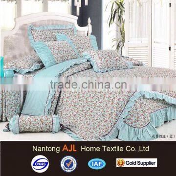 2015 100% Cotton New Products Korea Queen Size Bedding 4pcs