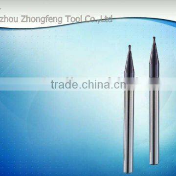 Nano super micro grain micro diameter ball nose end mills