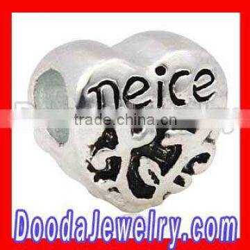 Wholesale European Style Silver Plated Neice Beads Charms