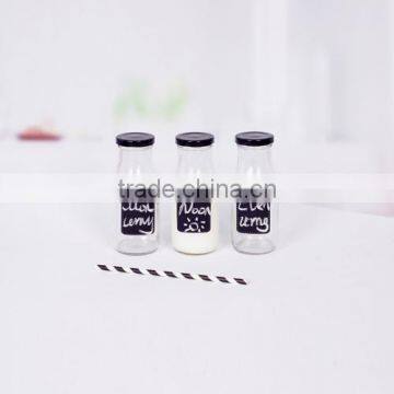 black board 3pcs Glass Milk bottle set