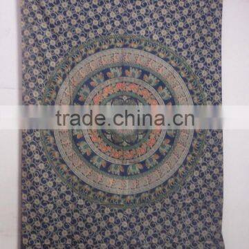 RT-613 Indian cotton bed sheet Mandala Design Hand block bed cover manufacturer and supplier