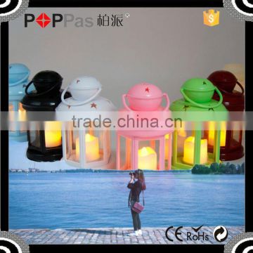 2015 Promotion Poppas BS10 Star Pantern Colorful Selection Hanging Led Candle wall lantern